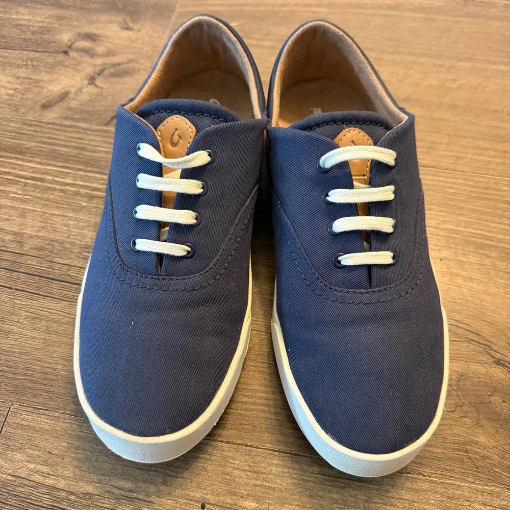 OluKai Kohu Sneakers Womens 8 Navy Blue Textile Low Top Casual Shoes 20516-5454 - Picture 2 of 9